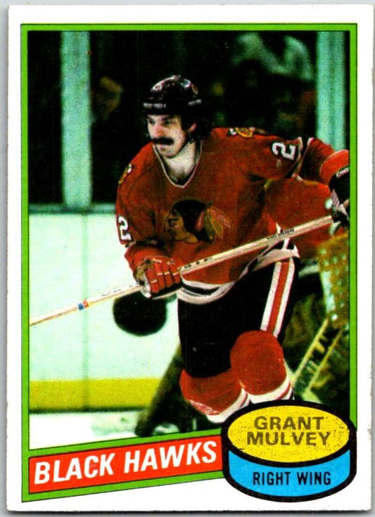 1980-81 Topps #212 Grant Mulvey  Chicago Blackhawks  V49888