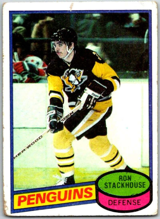 1980-81 Topps #228 Ron Stackhouse  Pittsburgh Penguins  V49924