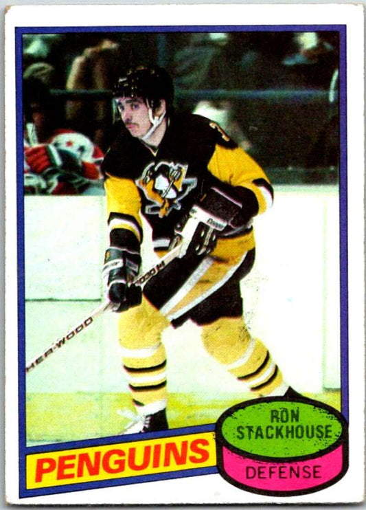 1980-81 Topps #228 Ron Stackhouse  Pittsburgh Penguins  V49925