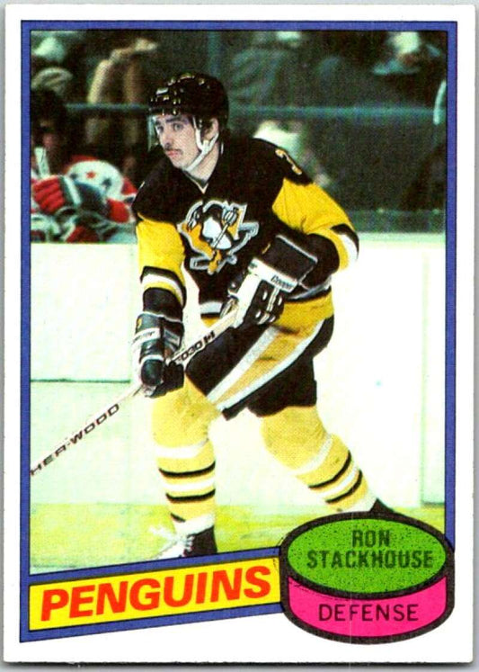 1980-81 Topps #228 Ron Stackhouse  Pittsburgh Penguins  V49926