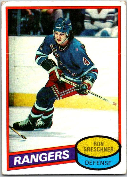 1980-81 Topps #248 Ron Greschner  New York Rangers  V49982