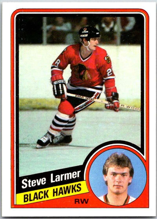 1984-85 Topps #30 Steve Larmer  Chicago Blackhawks  V50078