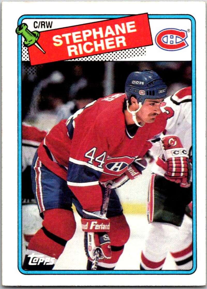 1988-89 Topps #5 Stephane Richer Montreal Canadiens V50224 – Hockey ...