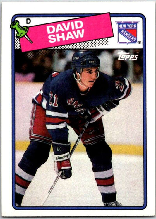 1988-89 Topps #57 David Shaw  New York Rangers  V50236