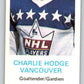 1970-71 Dad's Cookies #55 Charlie Hodge  Vancouver Canucks  X284