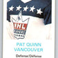 1970-71 Dad's Cookies #107 Pat Quinn  Vancouver Canucks  X375