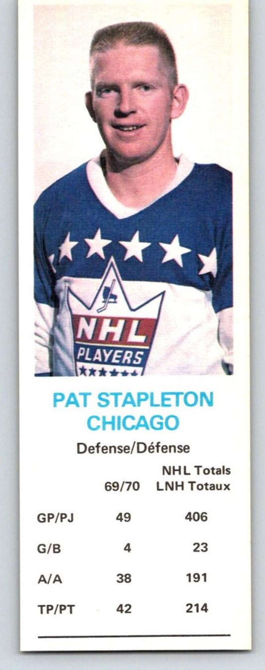 1970-71 Dad's Cookies #125 Pat Stapleton  Chicago Blackhawks  X400