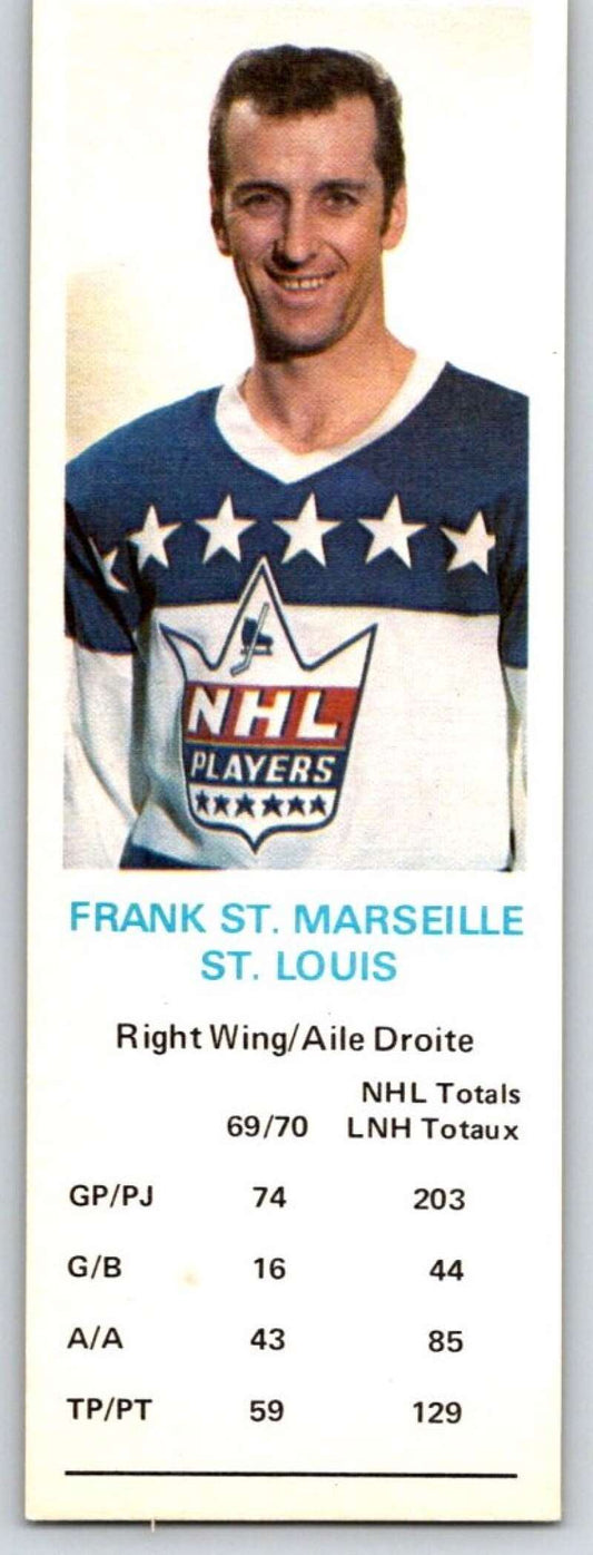 1970-71 Dad's Cookies #126 Frank St. Marseille  St. Louis Blues  X402