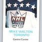 1970-71 Dad's Cookies #136 Mike Walton  Toronto Maple Leafs  X421