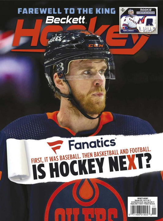 November 2021 Beckett Hockey Monthly Magazine - Connor McDavid Oilers Cover