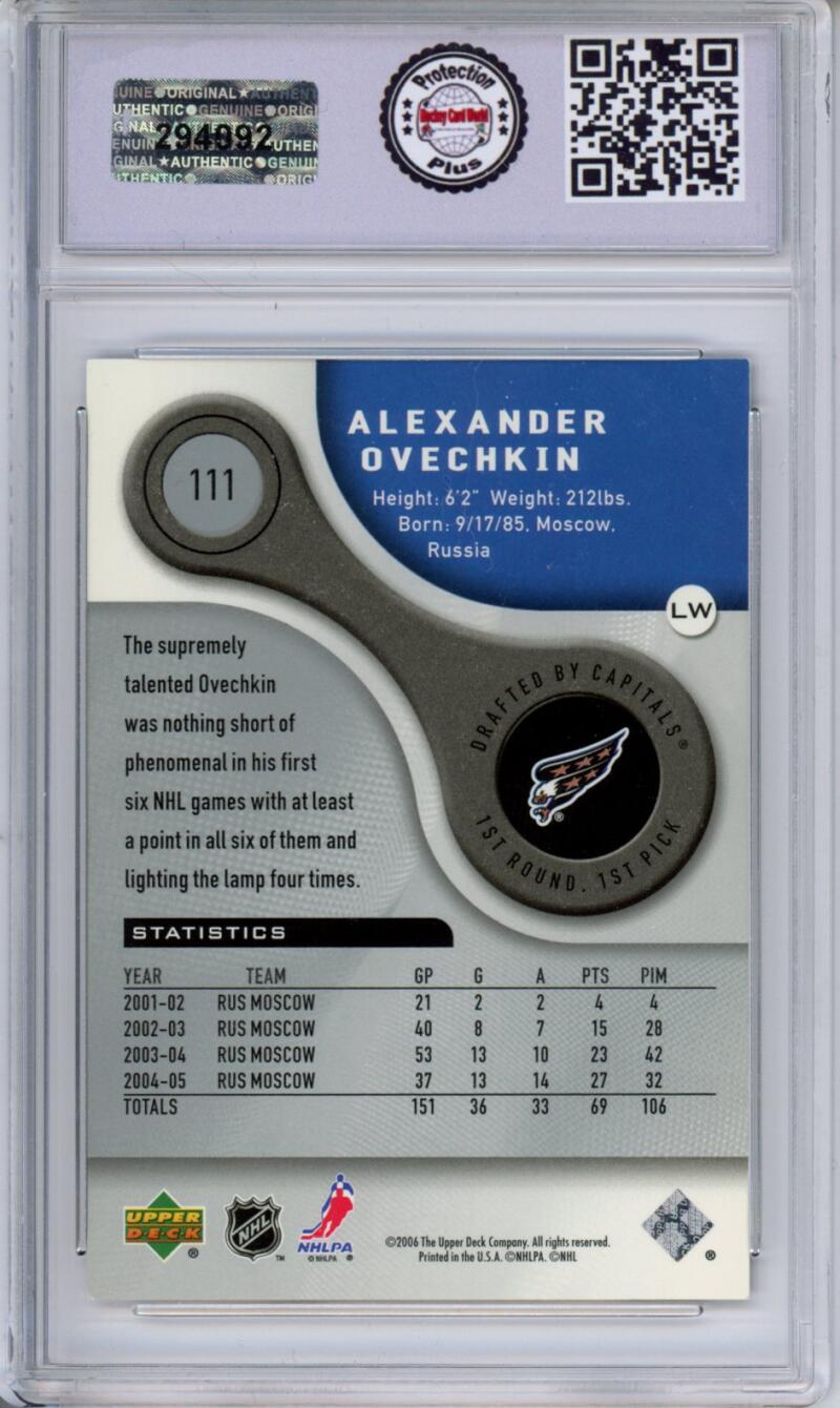 HCWPP - 2005-06 Upper Deck SP Game Used Alex Ovechkin Rookie 398/999 - 294092