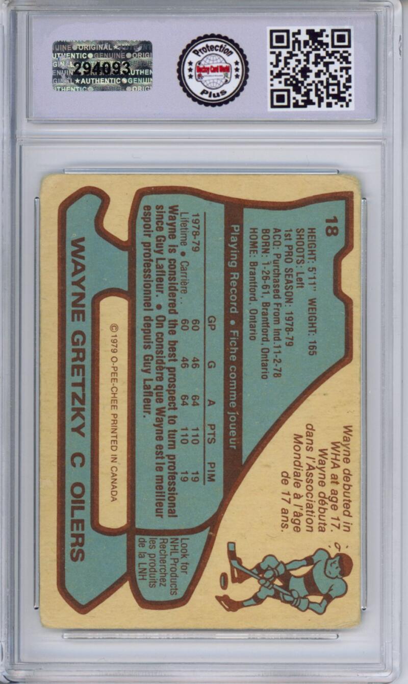 HCWPP - 1979-80 OPC O-Pee-Chee #18 Wayne Gretzky RC Rookie Oilers - 294093