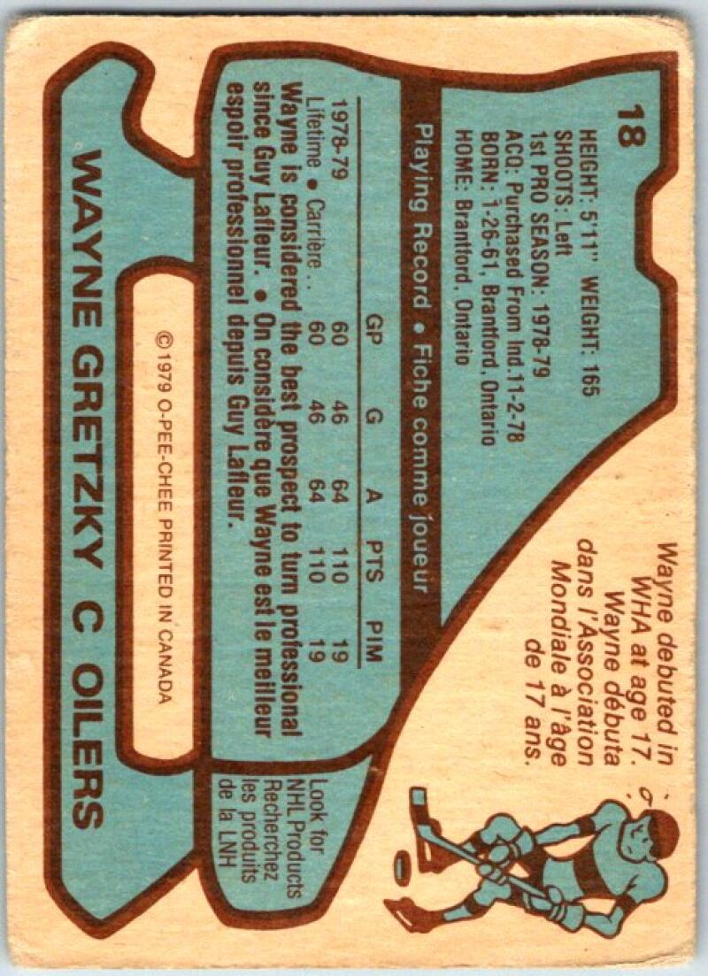 HCWPP - 1979-80 OPC O-Pee-Chee #18 Wayne Gretzky RC Rookie Oilers - 294093