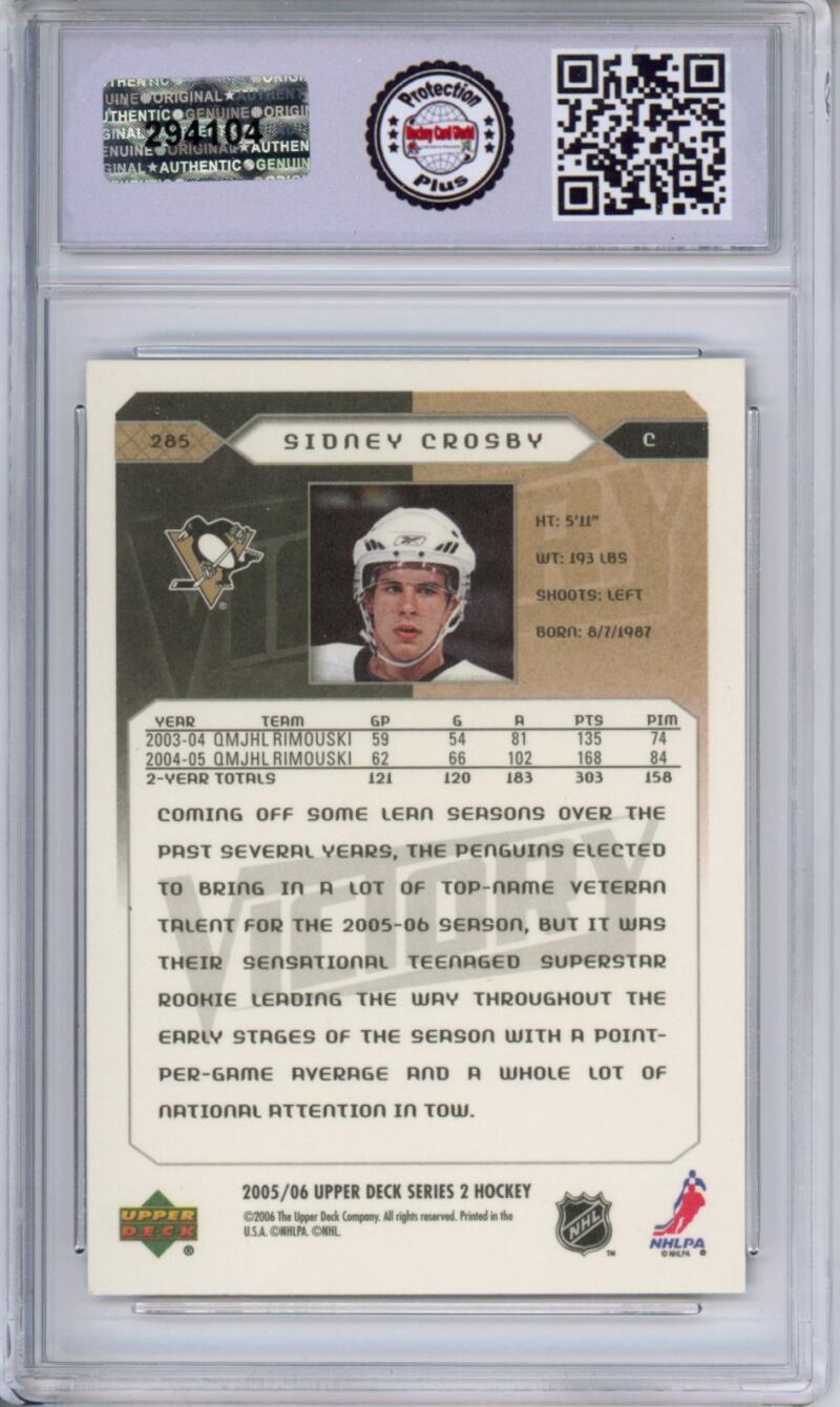 HCWPP - 2005-06 Upper Deck Victory #285 Sidney Crosby NHL RC Rookie - 294104