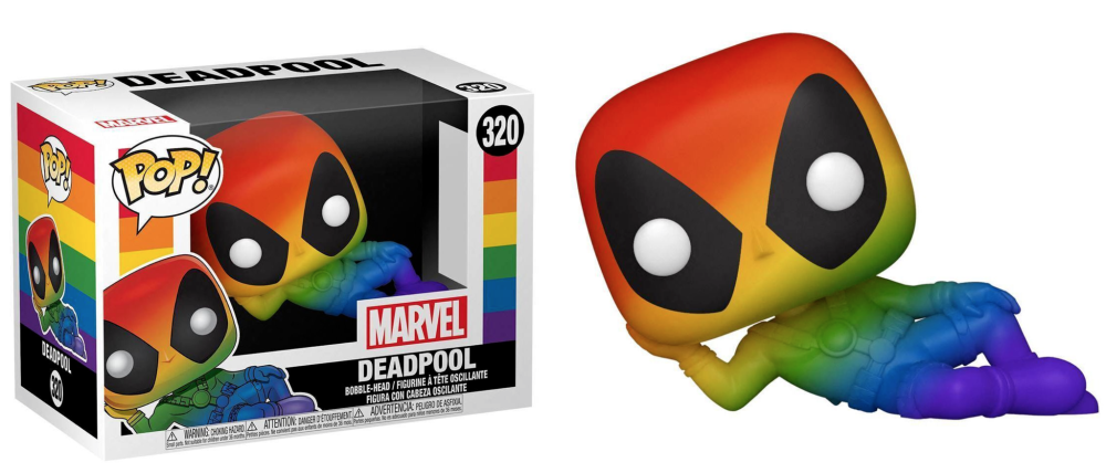 Funko Pop - 320 Marvel - Deadpool Bobble -Head Pride Colors Vinyl Figure