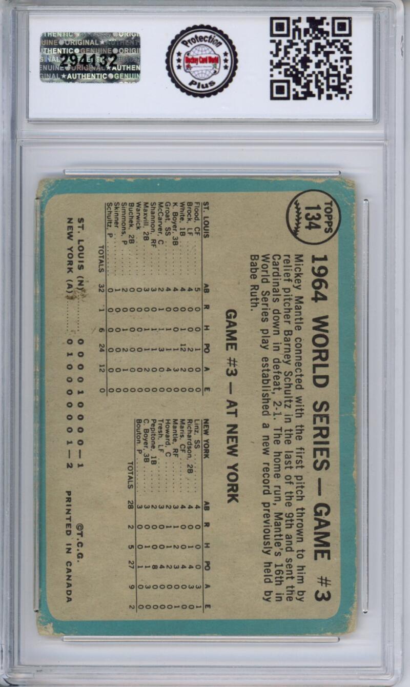 HCWPP - 1965 Topps #134 World Series Game 3 Mantle's Clutch HR - 294132
