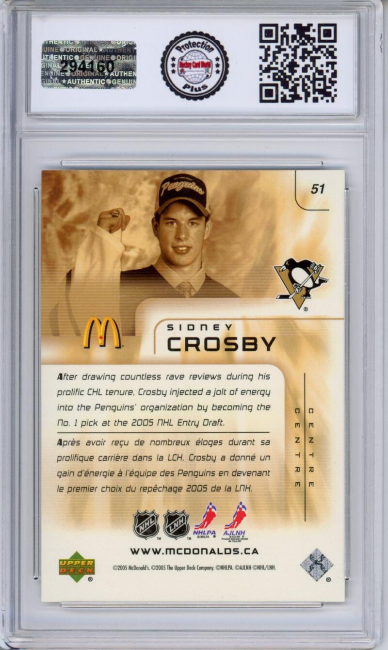 HCWPP - 2005-06 Upper Deck McDonald's #51 Sidney Crosby RC Rookie - 294160