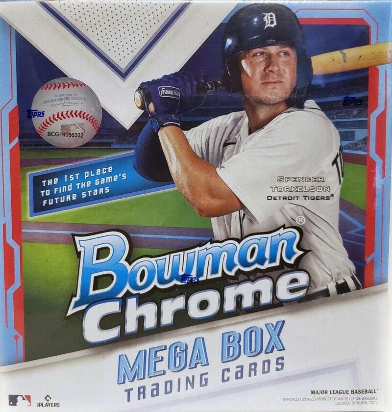 2021 Panini Bowman Chrome Baseball Factory Sealed Mega Box