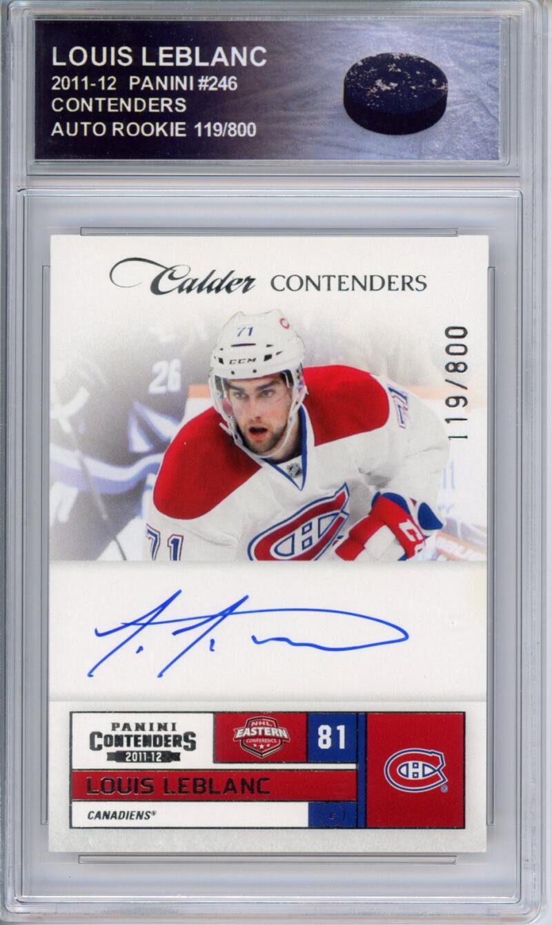 HCWPP - 2011-12 Panini Contenders LOUIS LEBLANC Auto/RC 119/800 Rookie - 294180