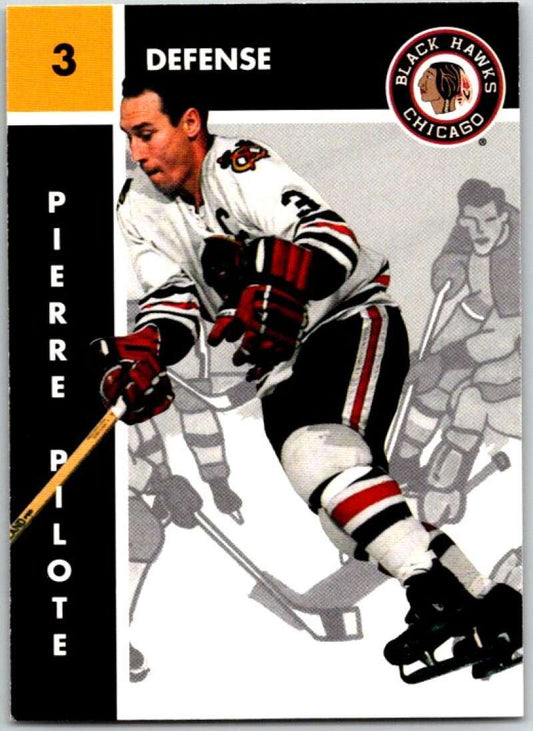 1995-96 Parkhurst '66-67 #34 Pierre Pilote  Chicago Blackhawks  V50679