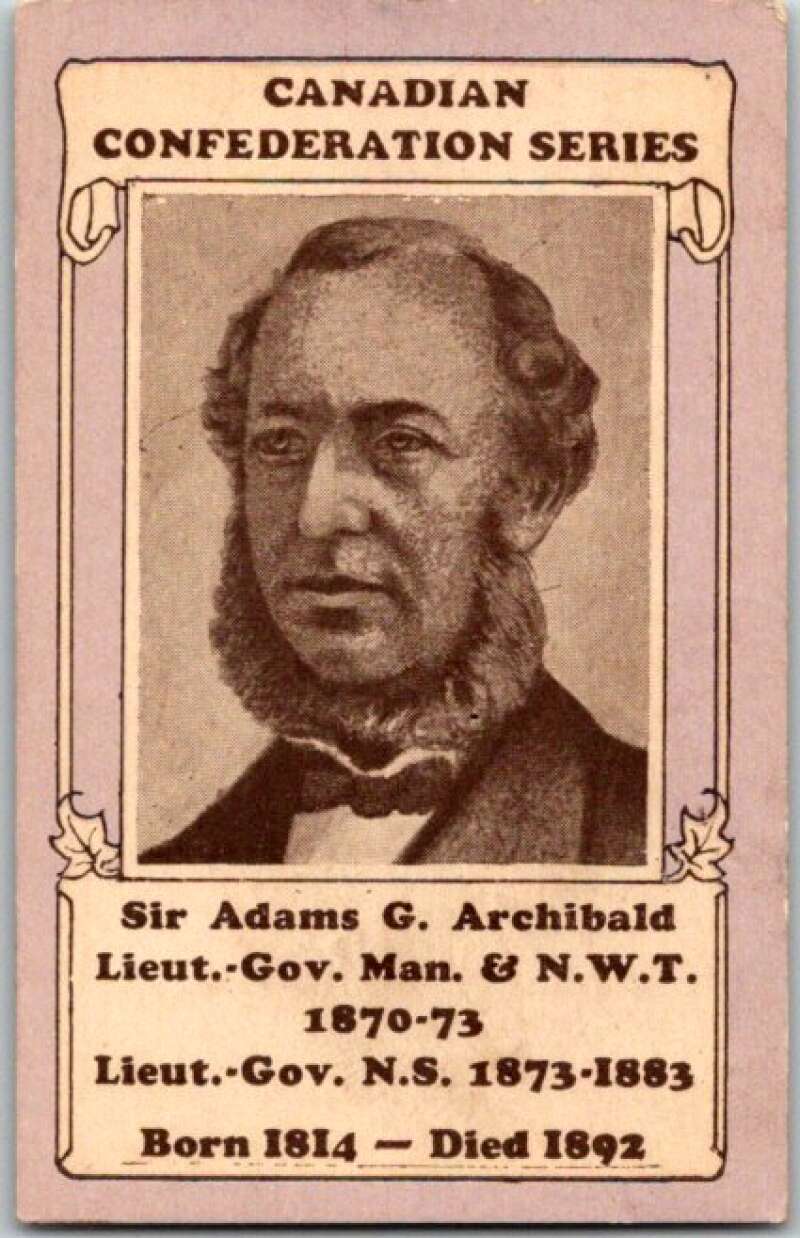 1927 Canadian Federation Series Sir Adams G. Archibald V50854 – Hockey ...
