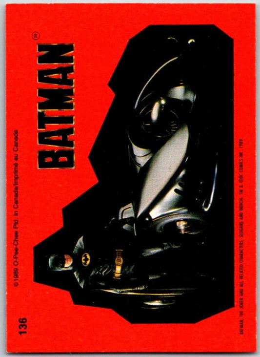 1989 O-Pee-Chee Batman #136 Batman Batmobile   V50893