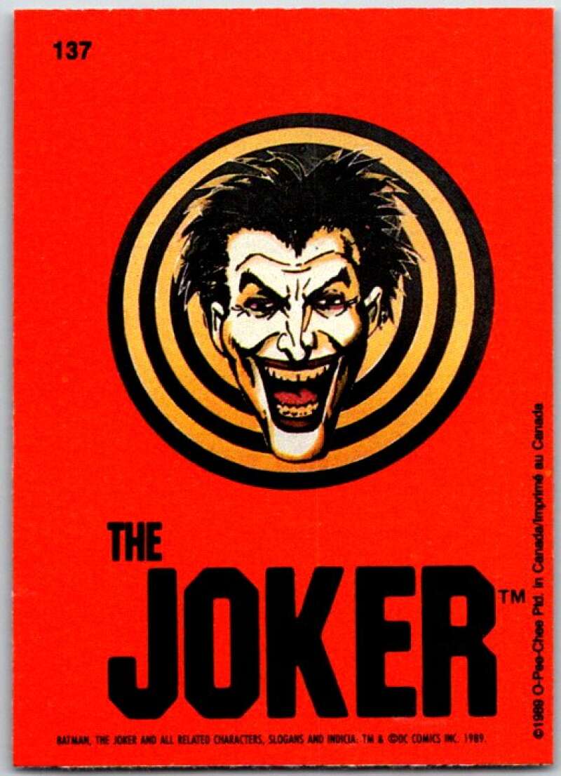 1989 O-Pee-Chee Batman #137 The Joker   V50896