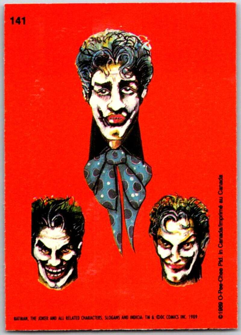 1989 O-Pee-Chee Batman #141 Three faces   V50904