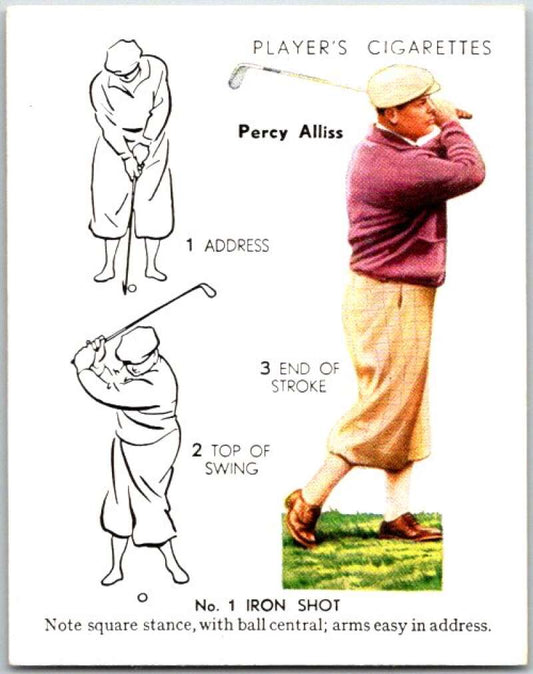 1939 John Player & Sons Cigarettes Golf #2 Percy Alliss  V50991