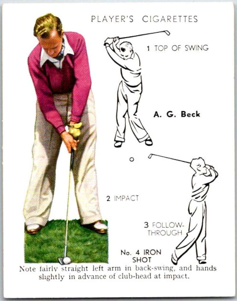 1939 John Player & Sons Cigarettes Golf #3 A.G. Beck  V50992