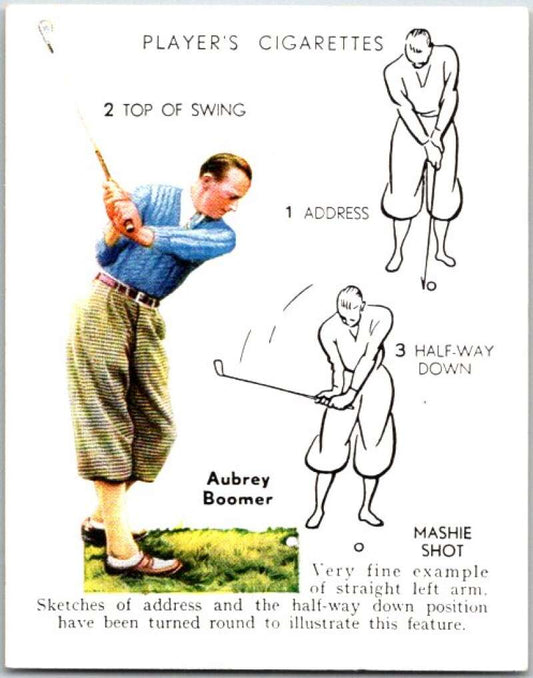 1939 John Player & Sons Cigarettes Golf #4 Aubrey Boomer  V50993