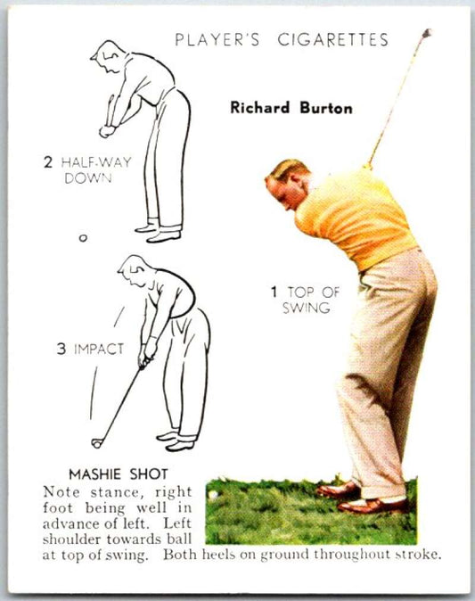 1939 John Player & Sons Cigarettes Golf #6 Richard Burton  V50996