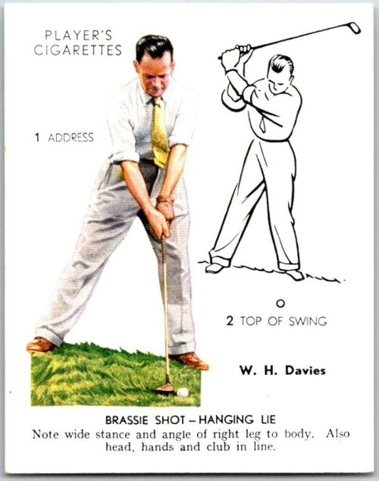 1939 John Player & Sons Cigarettes Golf #12 W.H. Davies  V51002