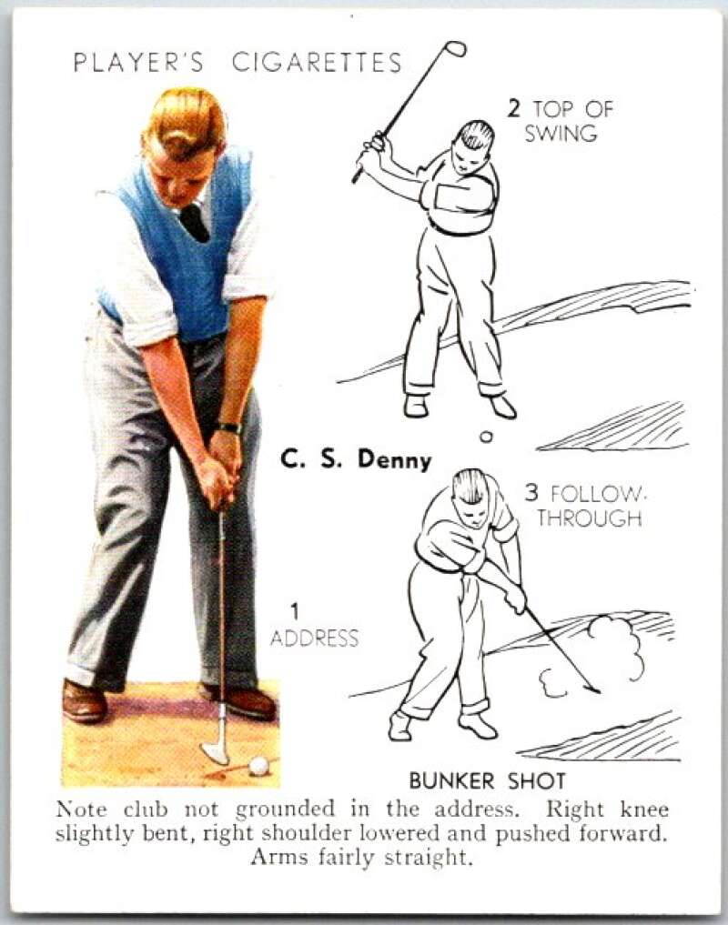 1939 John Player & Sons Cigarettes Golf #13 C.S. Denny  V51003