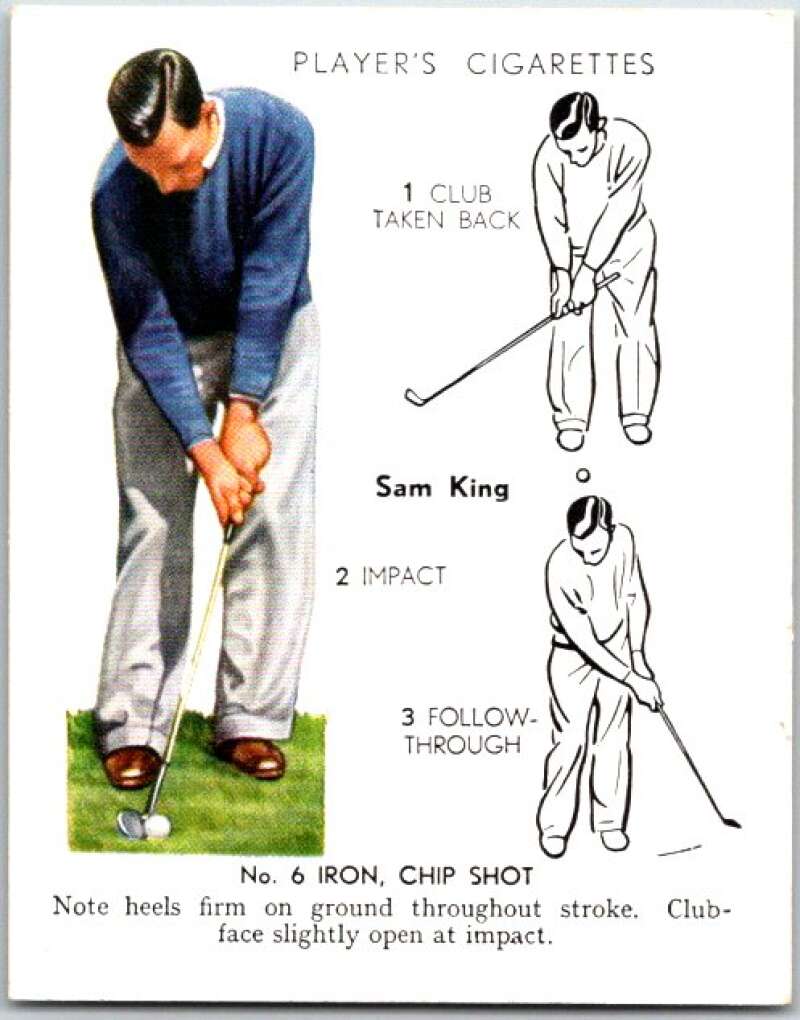1939 John Player & Sons Cigarettes Golf #18 Sam King  V51009