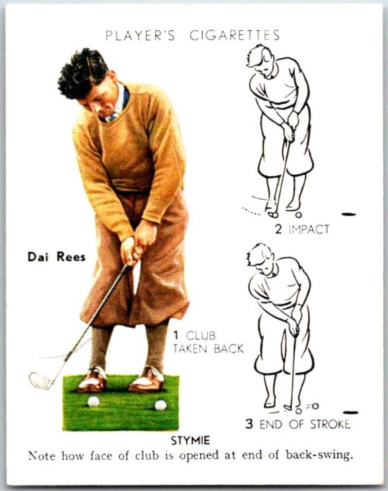 1939 John Player & Sons Cigarettes Golf #22 Dai Rees  V51013