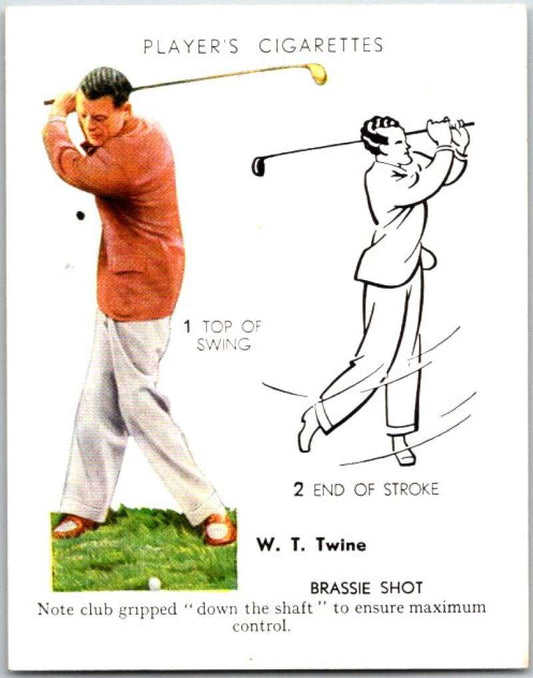 1939 John Player & Sons Cigarettes Golf #23 W.T. Twine  V51014