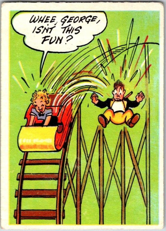 1957 Goofy Postcards #32 Whee, George, Isn't This Fun? V51023