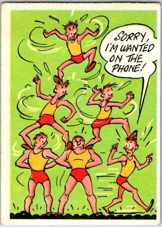 1957 Goofy Postcards #33 Sorry, I'm Wanted On The Phone V51024