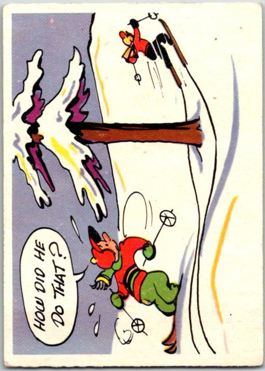 1957 Goofy Postcards #35 How Did He Do That? V51025