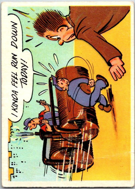 1957 Goofy Postcards #38 I Kinda Feel Run Down Today V51026