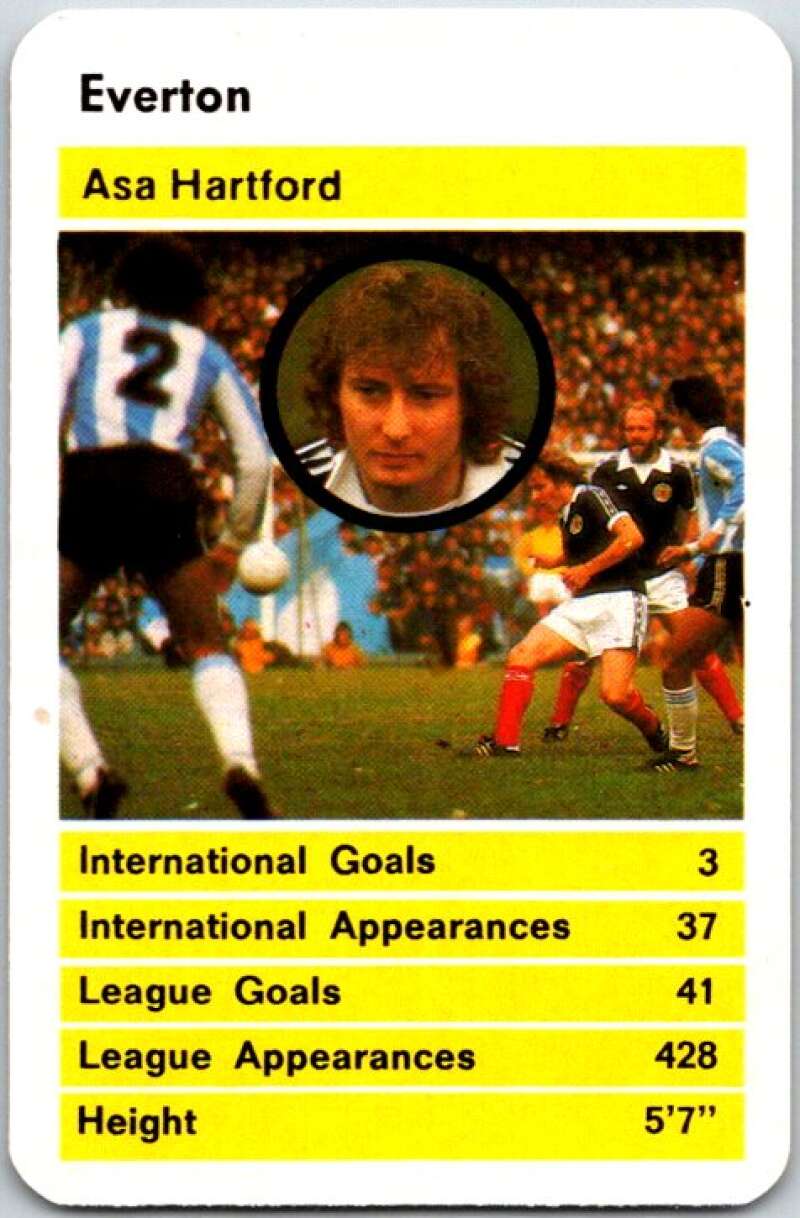 1981 Data British Stars Everton Asa Hartford  V51057