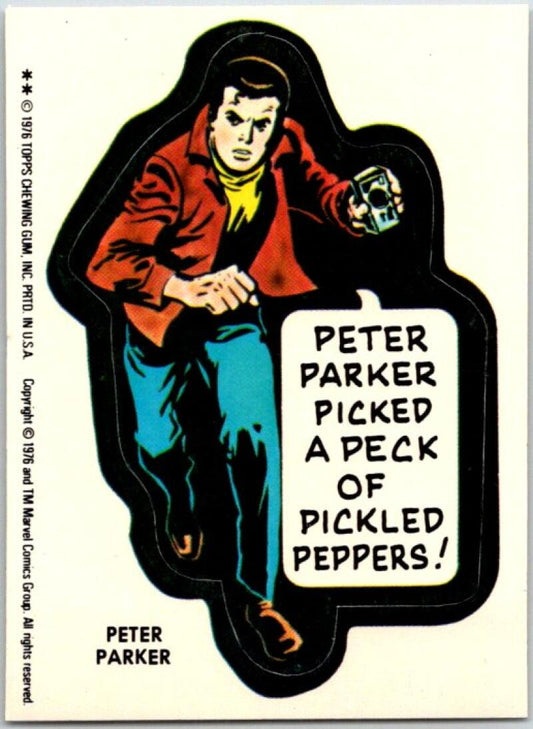 1976 Topps Marvel Super Heroes Stickers - Peter Parker  V51090
