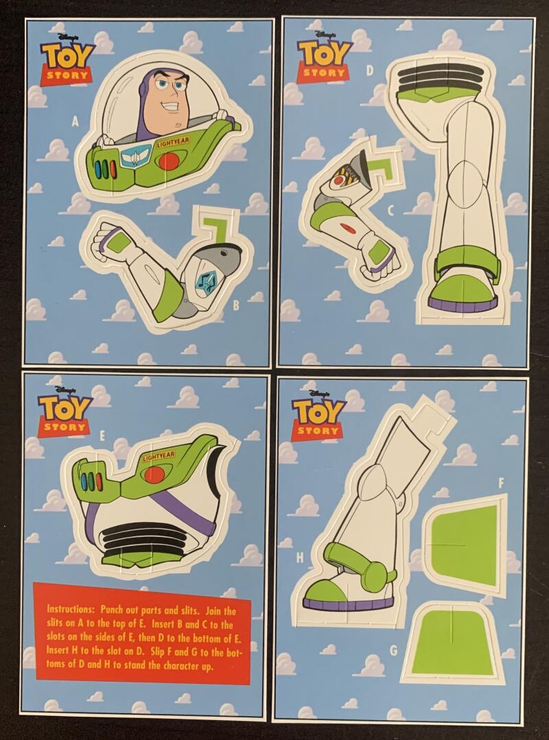 Disney Skybox Toy Story Series 1 Trading Cards Punch Out Pop Out Card Set V51111