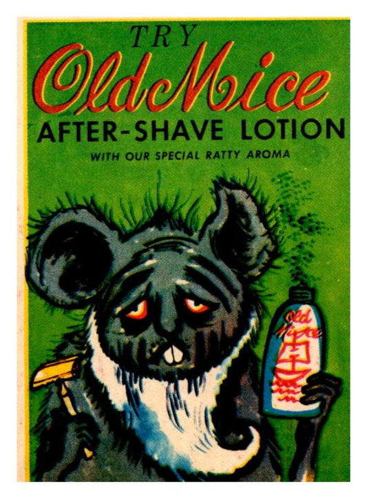 1960 Mr. Foney's Funnies Comics Card #1 Old Mice After-Shave  V51123