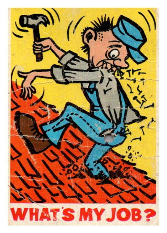 1965 Leaf Whats My Job Card Comics #44 Roofer  V51135
