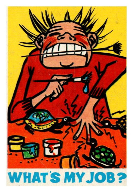 1965 Leaf Whats My Job Card Comics #49 Turtle Painter  V51136