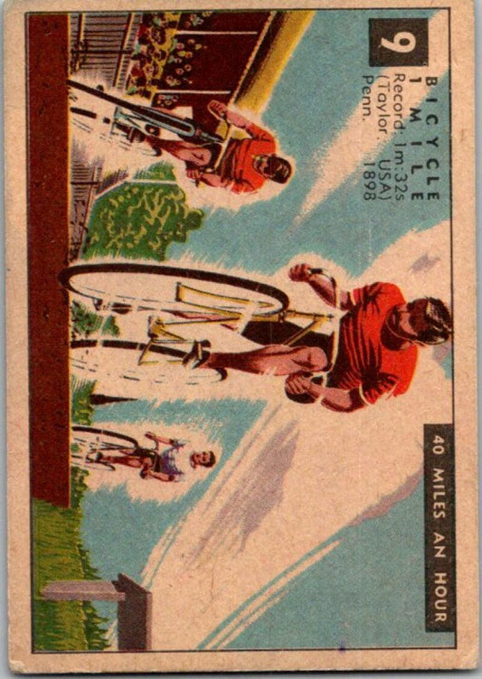1954 Parkhurst V339 Race Against Time #9 Bicycle 1 Mile V51143
