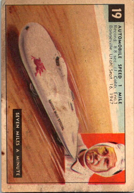 1954 Parkhurst V339 Race Against Time #19 Automobile Speed V51144