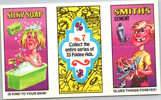 1975 Topps Foldee Mad-Ads #7 Silky Soap-Cement-Coffee